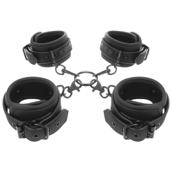 FETISH SUBMISSIVE SET ESPOSAS MANOS Y TOBILLOS CON FORRO DE NEOPRENO
