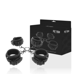 FETISH SUBMISSIVE SET ESPOSAS MANOS Y TOBILLOS CON FORRO DE NEOPRENO 2
