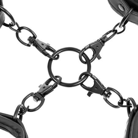 FETISH SUBMISSIVE SET ESPOSAS MANOS Y TOBILLOS CON FORRO DE NEOPRENO