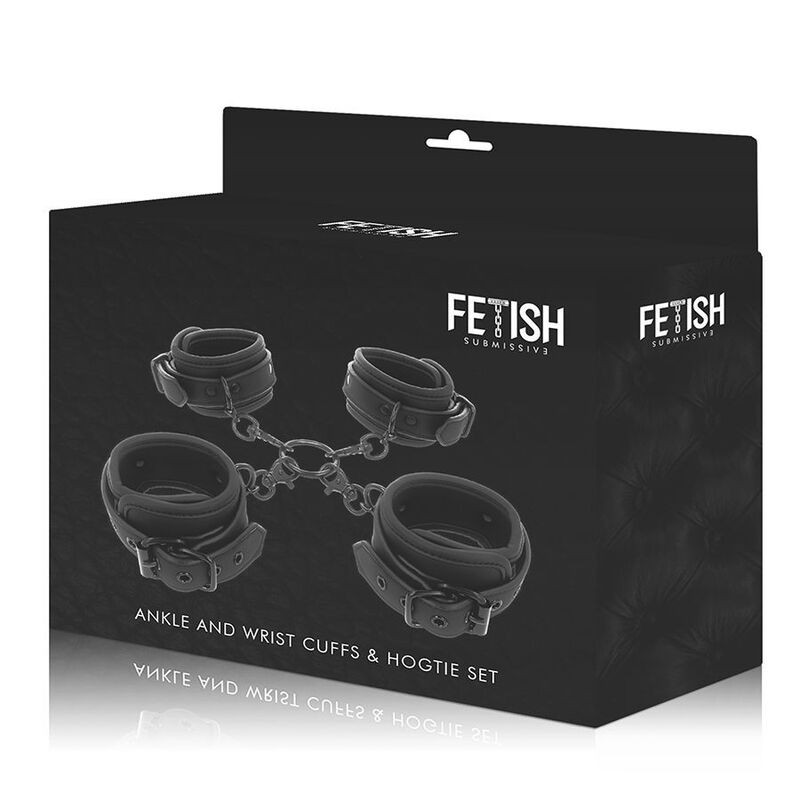 FETISH SUBMISSIVE SET ESPOSAS MANOS Y TOBILLOS CON FORRO DE NEOPRENO