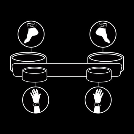 FETISH SUBMISSIVE BARRA SEPARADORA BONDAGE CON FORRO DE NEOPRENO