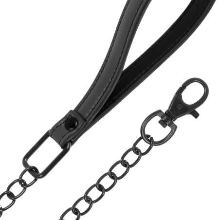 FETISH SUBMISSIVE COLLAR CON CADENA CON FORRO DE NEOPRENO