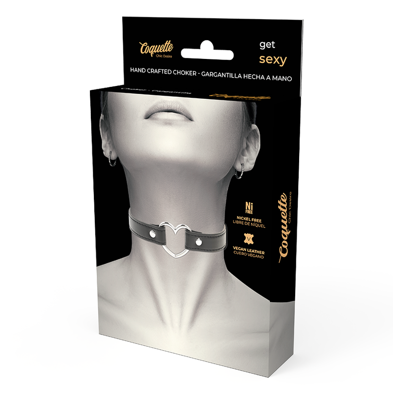 COQUETTE CHIC DESIRE COLLAR CUERO VEGANO ACCESORIO WOMAN CORAZON