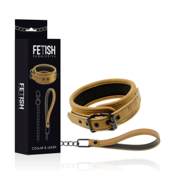 FETISH SUBMISSIVE ORIGEN COLLAR CON CADENA CON FORRO DE NEOPRENO 2