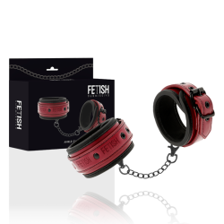 FETISH SUBMISSIVE DARK ROOM ESPOSAS TOBILLOS CUERO VEGANO CON FORRO DE NEOPRENO 2