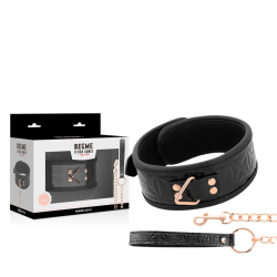 BEGME BLACK EDITION COLLAR CUERO VEGANO CON FORRO DE NEOPRENO 2