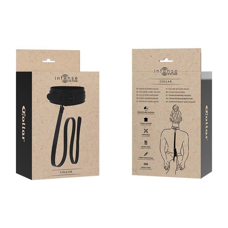 INTENSE FETISH COLLAR DE CUERO VEGANO