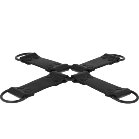 INTENSE FETISH ENGANCHE MULTIPLE PARA MANOS Y PIES DE CUERO VEGANO