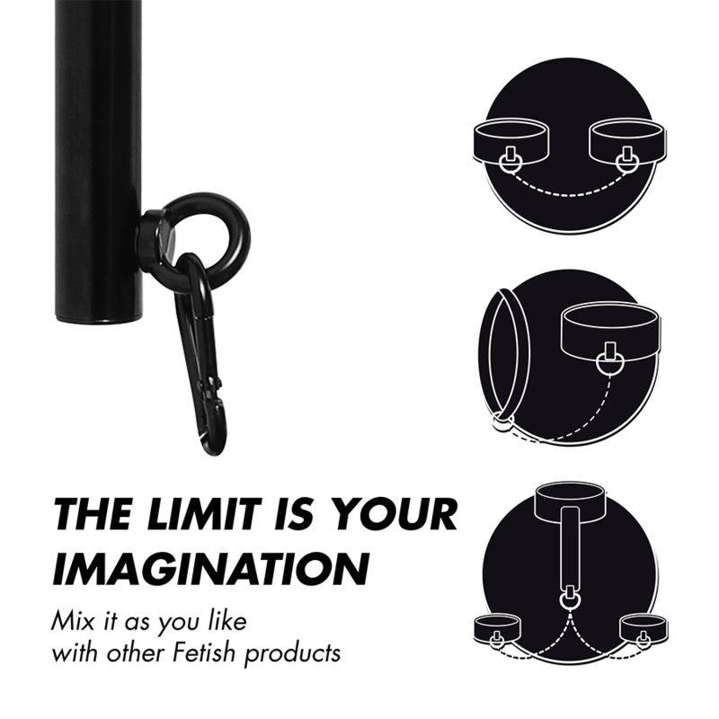 FETISH SUBMISSIVE BONDAGE BARRA SEPARADORA AJUSTABLE 4 PIEZAS