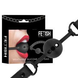 FETISH SUBMISSIVE BONDAGE MORDAZA DE BOLA DE SILICONA TRANSPIRABLE 2