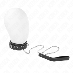 KINK COLLAR CON CORREA 105 CM DE PIEL DE PVC REMACHE DE DIAMANTES DE IMITACION 415 X 4 CM 2