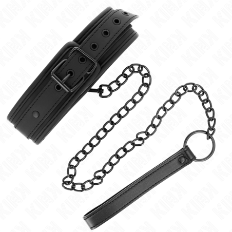 KINK COLLAR CON CORREA 78 CM BONDAGE DE NEOPRENO MODELO 1 AJUSTABLE 375 X 495 CM