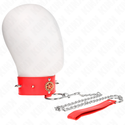 KINK COLLAR CON CORREA 65 CM CUELLO DE DIAMANTES ROJO AJUSTABLE 35 51 CM X 7 CM 2