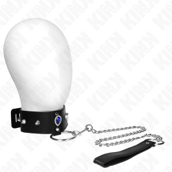 KINK COLLAR CON CORREA 65 CM CON DIAMANTES AZULES AJUSTABLE 36 43 CM X 5 CM 2