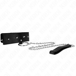 KINK COLLAR CON CORREA 65 CM CON TACHUELAS PLATEADAS MODELO 2 AJUSTABLE 36 43 CM X 5 CM 2