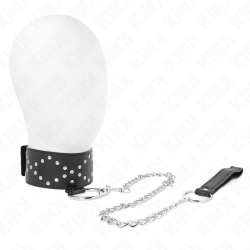 KINK COLLAR CON CORREA 65 CM CON TACHUELAS PLATEADAS MODELO 3 AJUSTABLE 36 43 CM X 5 CM 2