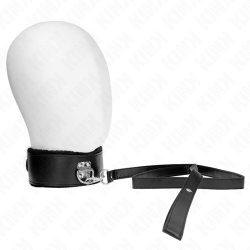 KINK COLLAR CON CORREA 116 CM CON TACHUELAS PLATEADAS MODELO 4 NEGRO AJUSTABLE 40 48 CM X 6 CM 2