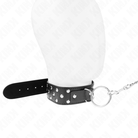 KINK COLLAR CON CORREA 65 CM REMACHE ANILLA NEGRO AJUSTABLE 36 50 CM X 38 CM