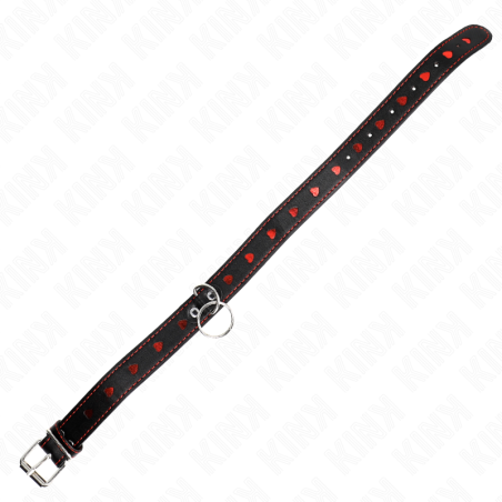 KINK COLLAR CON CORREA 65 CM DETALLES CORAZON 525 X 25 CM