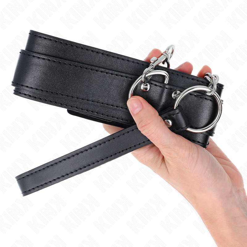 KINK COLLAR CON CORREA 65 CM HEBILLAS PLATEADAS AJUSTABLE 33 46 CM X 55 CM