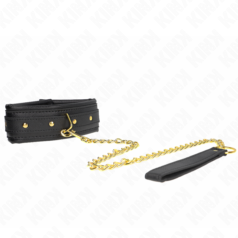 KINK COLLAR CON CORREA ESPONJA IMITACION CUERO MODELO 1 AJUSTABLE 37 54 CM X 3 CM