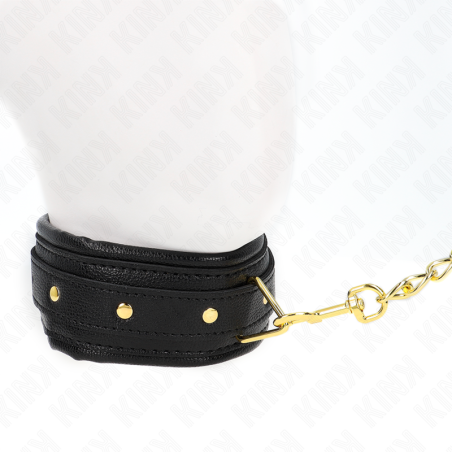 KINK COLLAR CON CORREA ESPONJA IMITACION CUERO MODELO 1 AJUSTABLE 37 54 CM X 3 CM