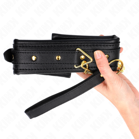 KINK COLLAR CON CORREA ESPONJA IMITACION CUERO MODELO 1 AJUSTABLE 37 54 CM X 3 CM