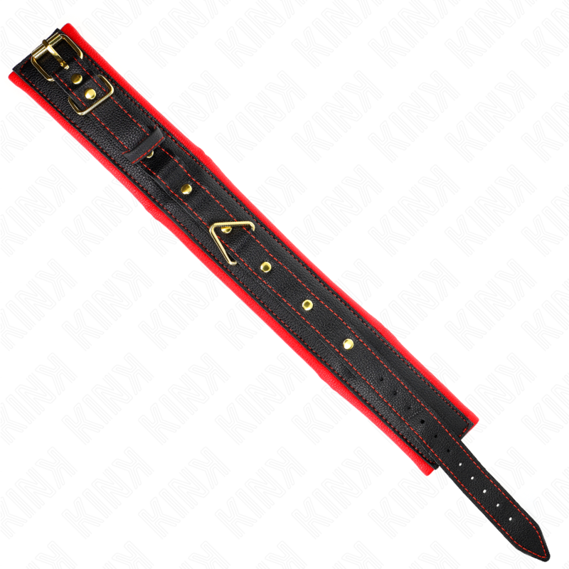 KINK COLLAR CON CORREA ESPONJA IMITACION CUERO MODELO 2 AJUSTABLE 37 54 CM X 3 CM