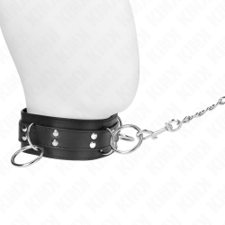 KINK COLLAR CON CORREA 80 CM ESCLAVITUD 3 ANILLOS 53 X 5 CM 2