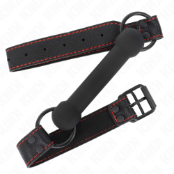 KINK MORDAZA FORMA DE HUESO CON CORREA POLIPIEL NEGRO AJUSTABLE 41 57 CM 2