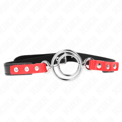 KINK MORDAZA CON MULTIPLES JUNTAS TORICAS 4 48 CM ROJO AJUSTABLE 38 X 56 CM
