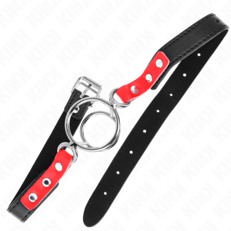 KINK MORDAZA CON MULTIPLES JUNTAS TORICAS 4 48 CM ROJO AJUSTABLE 38 X 56 CM