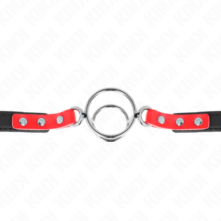 KINK MORDAZA CON MULTIPLES JUNTAS TORICAS 4 48 CM ROJO AJUSTABLE 38 X 56 CM