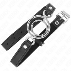 KINK MORDAZA CON MULTIPLES JUNTAS TORICAS 5 CM NEGRO 63 X 25 CM 2