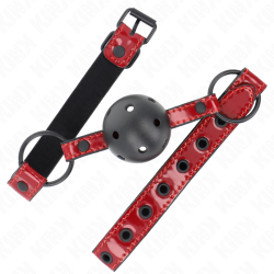 KINK MORDAZA DE BOLA 45 CM DE POLIPIEL BRILLANTE 635 X 2 CM AJUSTABLE 41 X 59 CM 2