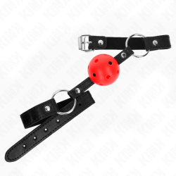 KINK MORDAZA DE BOLA 45 CM ROJA DURA HUECA MODELO 1 635 X 2 CM 2