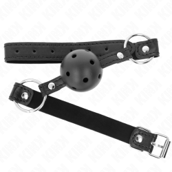 KINK MORDAZA DE BOLA 45 CM NEGRA DURA HUECA MODELO 1 635 X 2 CM 2