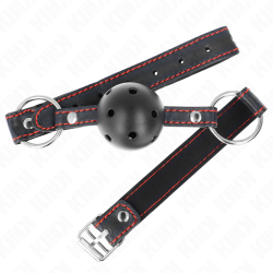 KINK MORDAZA DE BOLA 45 CM NEGRA DURA HUECA MODELO 2 65 x 25 CM 2