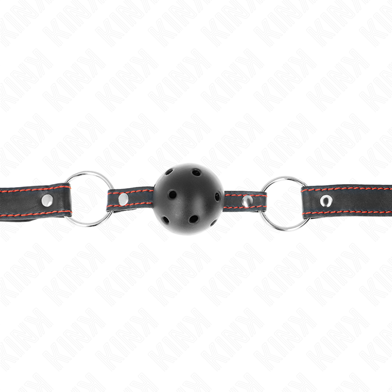 KINK MORDAZA DE BOLA 45 CM NEGRA DURA HUECA MODELO 2 65 x 25 CM