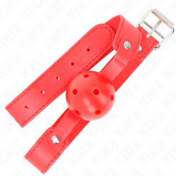 KINK MORDAZA DE BOLA 45 CM TRANSPIRABLE ROJO 65 x 25 CM 2