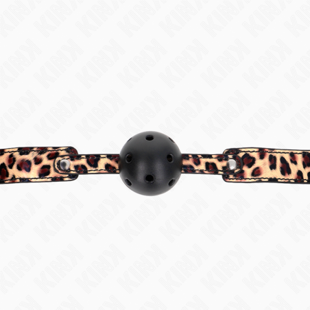 KINK MORDAZA DE BOLA 45 CM TRANSPIRABLE LEOPARDO 65 x 25 CM