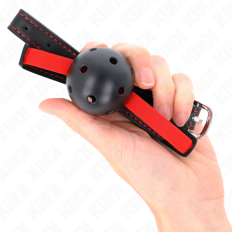 KINK MORDAZA DE BOLA 45 CM DURA HUECA CON CINTURON ELASTICO 56 x 15 CM