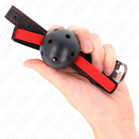 KINK MORDAZA DE BOLA 45 CM DURA HUECA CON CINTURON ELASTICO 56 x 15 CM