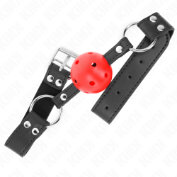 KINK MORDAZA DE BOLA 4 CM TRANSPIRABLE CON DOBLE REMACHE DE CUERO 62 x 25 CM AJUSTABLE 42 58 CM 2