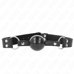 KINK MORDAZA DE BOLA 4 CM SUAVE Y SOLIDA CON CORREA DE POLIPIEL 62 x 25 CM AJUSTABLE 42 58 CM