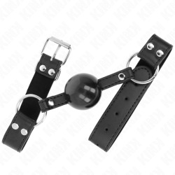 KINK MORDAZA DE BOLA 4 CM SUAVE Y SOLIDA CON CORREA DE POLIPIEL 62 x 25 CM AJUSTABLE 42 58 CM 2