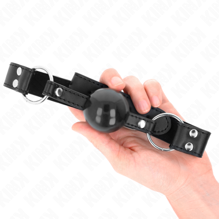 KINK MORDAZA DE BOLA 4 CM SUAVE Y SOLIDA CON CORREA DE POLIPIEL 62 x 25 CM AJUSTABLE 42 58 CM