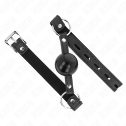 KINK MORDAZA DE BOLA 4 CM TPE CON CANDADO NEGRO 60 x 2 CM 2