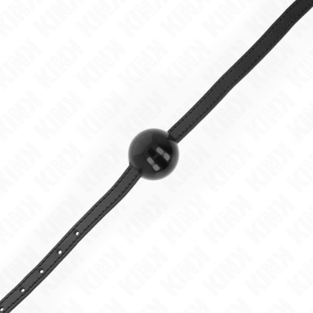 KINK MORDAZA DE BOLA 4 CM SOLIDA SIMPLE NEGRO 65 x 15 CM