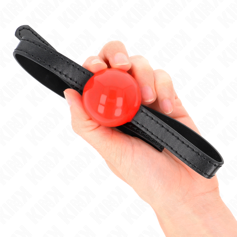 KINK MORDAZA DE BOLA 4 CM SOLIDA SIMPLE ROJO 65 x 15 CM